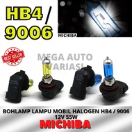MICHIBA HB4 HALOGEN CAR LIGHT BULB / 9006 12V 55W WHITE YELLOW/