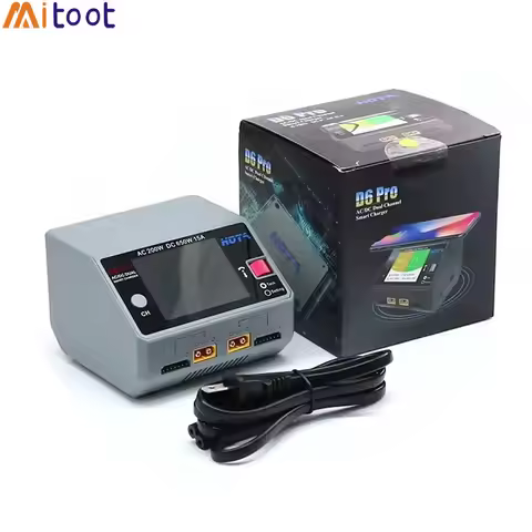 HOTA D6 Pro Black AC 200W DC 2x325W 15A Smart Battery Charger Discharger Dual Channel Lipo Charger f