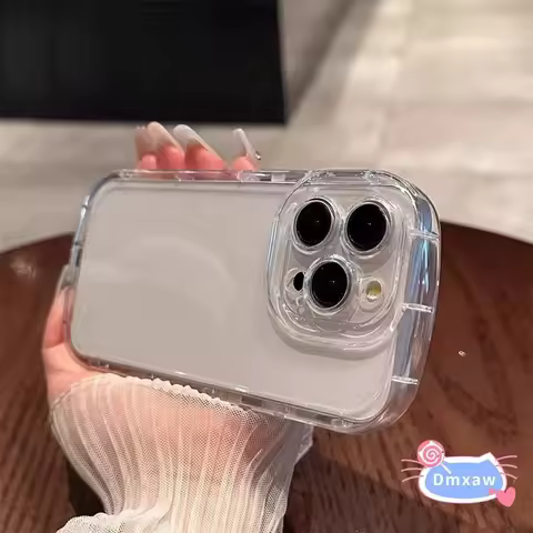 For Realme GT Master GT5 GT3 GT2 Neo 5 SE 240W 3 150W 3T 2 Phone Case Round Clear Airbag Anti Fall S