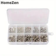 HomeZen 320pcs 304 thép không gỉ Hex nút ổ cắm đầu cap vít Hexagon Chủ Đề Máy Metric Nut Bolt Assort