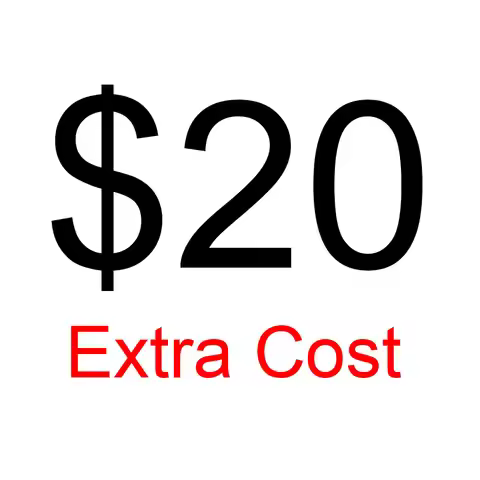 20 USD Supplementary Order Fees for Order of Customized Glasses, Prescription lenses, and Glasses Ac