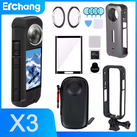 Accessories Kit for Insta360 X3 X4 X5 Lens Guard Protective Frame Cap Storage Bag Case Screen Protec
