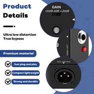 DI BOX LEF-331 Micro-DI with Cab Sim and Gain Guitar Effect Pedal True Bypass