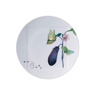 Noritake Large Plate, Eggplant Design, Diameter: approximately 27cm, Height: approximately 3cm, Micr