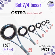 UL set GALATAMA SERIES/ 1 set of 7 custom rod guideRing