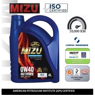Mizu 0W-40 Fully Synthetic Lubricant Genuine Engine Oil - 4 litres