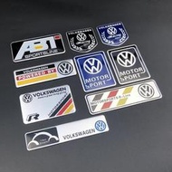 V福斯Polo golf 6 7 75 GTI  Tiguan改裝金屬車貼汽車裝飾劃痕貼個性車身側標尾標葉子板標