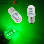 [PA LED] Marine 9-32V BA15D 1142 15 Crystal 2835 SMD LED Green Light Indicator Warning Bulb