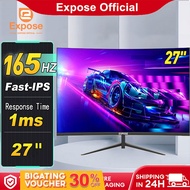 Expose Monitor 24 Inch PC Gaming monitor 27 inch curved 75hz IPS White monitor 19 inch monitor 144Hz