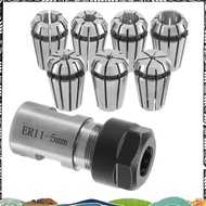 7Pcs ER11 1-7mm Spring Collets with ER11A 5mm Motor Shaft Holder Extension Rod