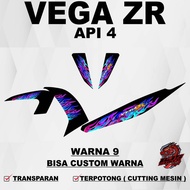 MESIN Yamaha Vega Striping New Fire 4ZR - Yamaha Vega Decal Sticker New Fire 4ZR (ALREADY CUT THE EN