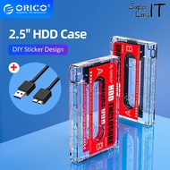 Casing Case HDD SSD 2.5" Sata Enclosure Orico Vintage Cassette 2580U3
