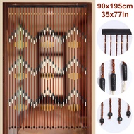 90X195Cm 31 Baris Retro Kayu Manik String Pintu Tirai Pintu Skrin Anjung Bilik Tidur curtain