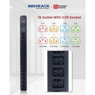 INDORACK Stop Kontak PDU16-C39 16 Holes Power Distribution Unit 16 Outlet Smart PDU 16 Outlet C39 (C