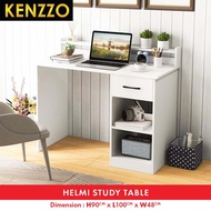 พร้อมส่ง KENZZO: โต๊ะเรียนนักเรียน Canberra  โต๊ะชั้นวางหนังสือพร้อมลิ้นชัก