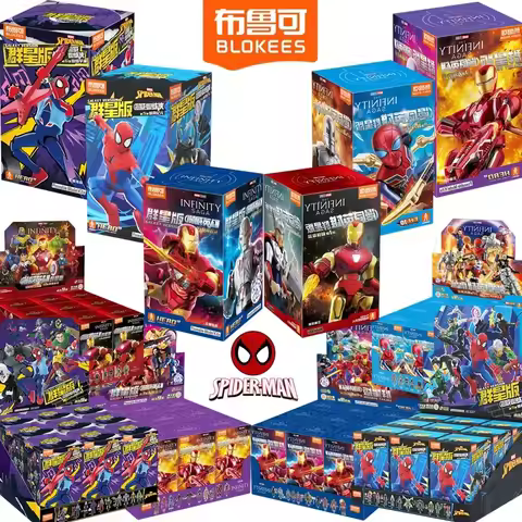 BLOKEES Spider-Man Venom Scarlet Spider Green Goblin Miles Morales Gwen Doctor Octopus Mysterio Scor