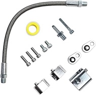 LS Cylinder Head Coolant Steam Port Crossover Hose Steel Braided Tube Kits LS Throttle Body Bypass H