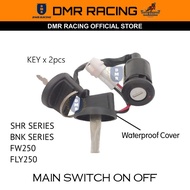 XGZ SHR1 SHR3 BNK1 BNK3 RNK250 FLY250 FW250 Main Switch On Kunci Assy (Motocross China 250cc/Dirt Bike)