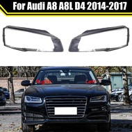 Car Replacement Front Glass Lens Lamp Shade Shell For Audi A8 A8L D4 2014 2015 2016 2017 Transparent