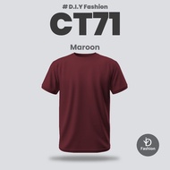 OREN SPORT Unisex Super-Thick Plain T-shirt - Maroon CT71