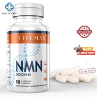 LIVEMAX - NMN Nicotinamide Mononucleotide Supplement, NAD Booster Supplement, Vitamin B3 Family, 500