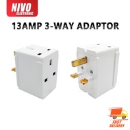 Top UK 3 Way Adaptor 13AMP 250V 50/ 60Hz 3 WAY PLUG 3 WAY UK PLUG