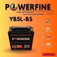 YB5L YB5 (STARTER) BATTERY GEL POWERFINE VESPA PIAGGIO LIBERTY150 SMASH EX90 CT100 CT115 ACE115 KRIS