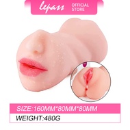 Lepass 3 In 1 Realistic Artificial Vagina Pussy Male Masturbator Anus Doll Oral Flesh Light Sex toy Adult toys For men boys