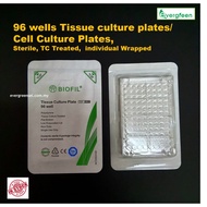 ( READY STOCK ) Tissue Culture Plate, 96 Well, flat bottom With lid, sterile, TC treated, individual