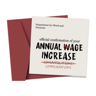 Funny Wage Increase Card, Old Age,40th 50th 60th 70th Birthday Greeting Card for Him Her Dad Mom Fri