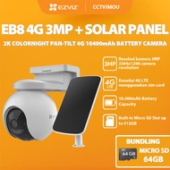 Ezviz EB8 3MP 2K COLORNIGHT PAN-TILT 4G LTE BATTERY CAM + SOLAR PANEL FREE MICRO SD 64GB