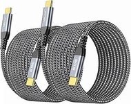 USB-C Monitor Cable [10FT, 2-Pack], UHD USB C Video Cable, 100W PD Charging, Data Transfer, 4K HDR T
