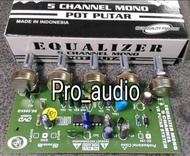 TERBEST Kit Equalizer 5 channel mono Potensio Putar