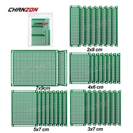 34 Pcs Double Sided PCB Board Tinned ( 2X8 3X7 4X6 5X7 7x9 cm ) Prototype Kit FR4 Printed Universal 