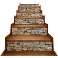 TUOKING 6 Strips Stair Stickers, Vinyl Self-Adhesive Refurbished Staircase Decals, 39.37 x 7.08 Inch