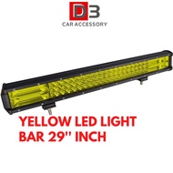 Yellow LED Light Bar 29'' Inch 396W Triple Rows Work Light 24V For Car Tractor Boat Off Road Truck SUV ATV Lamp Sport