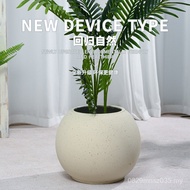 Flower Cement Decoration B & B B Balcony Simple Indoor Flowerpot Decoration Potted Plant Floor Round