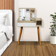 Meja Rias Lipat Dressing Table Kayu Modern Minimalis Putih - Lisbon