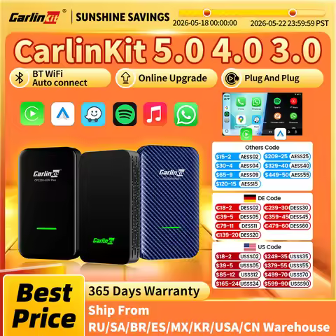 CarlinKit 5.0 4.0 3.0 CarPlay Wireless Dongle Activator Auto-connect For Audi Porshe Benz VW Volvo T