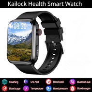 2023 New Medical Grade Smart Watch Blood Sugar Blood Lipid Uric Acid ECG+PPG Body Temperature Bluetooth Call Health Smartwatch