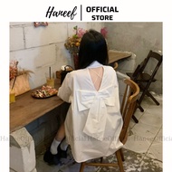 Lovely bow shirt, Korean style bow tie shirt