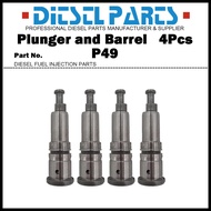 4Pcs Plunger P49 Plunger and Barrel Assembly 134101-6420 9411610328 for Mitsubishi Fuso 8DC8 8DC9 8D