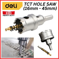 DELI HEAVY DUTY TCT HOLE SAW 16mm-45mm High Speed Hole Saw Alloy Carbide Hole Saw Stainless Steel Me