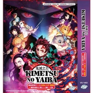 DVD ANIME KIMETSU NO YAIBA  SEASON 1 + 2(VOL.1-37 END)+ MOVIES 2 IN 1+MV +CD