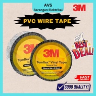 3M TEMFLEX VINYL PVC TAPE WIRE TAPE BLACK TAPE WATERPROOF TAPE ELECTRICAL TAPE TAPE HITAM