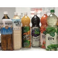 Woongjin Korean Drinks  Juice - Morning drink, Barley, Aloe, Grape, Orange, Carrot, Apple,1.5L