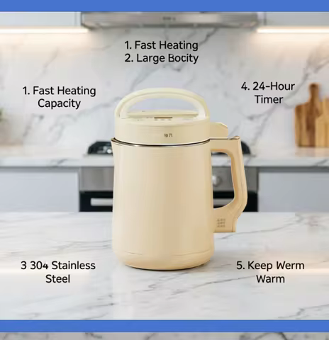 220V Joyoung Automatic Soymilk Maker, Household Multifunctional Filter-Free Wall Breaker LYH