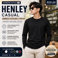 Men's Slim Fit Baby Terry Henley T-Shirt