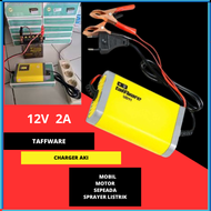 NS Taffware Charger Aki Mobil Motor Lead Acid 12V 2A / Charger aki listrik / Charger portable