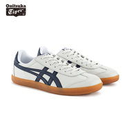 New Onitsuka Tiger Shoes Vintage German Training Shoes Comfortable Neutral Board Shoes Light Grey/Dark Blue